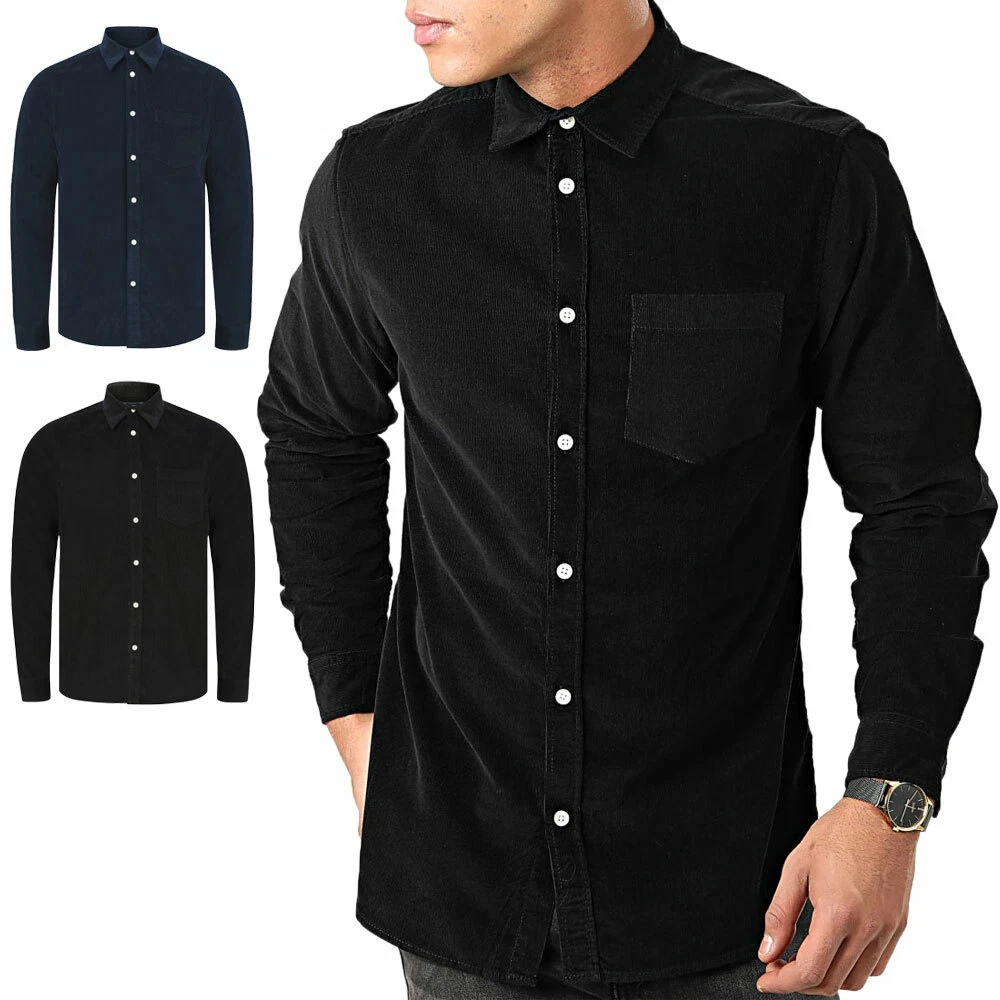 Tokyo Laundry Corduroy Shirt Men's 100% Cotton Long Sleeve Fine