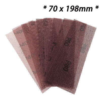 80-800 Grit Abrasive Strips Sanding Sheet Sander Plaster Polish Mesh Wall Dust
