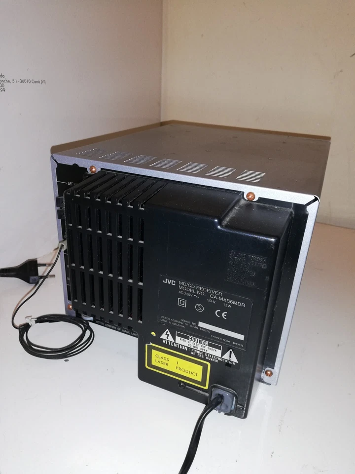 JVC COMPACT COMPONENT MD SYSTEM MX-S6MDR TUNER LECTEUR 3 CD MINIDISC FONCTIONNE - Image 4 of 4