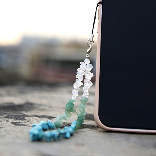 2 Pcs Crystal Key Chain Phone Charm Strap Decorative Lanyard - Photo 3/12