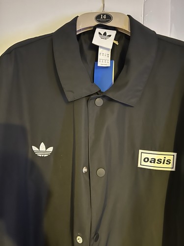 Adidas Oasis Tour 2025 Giacca Coach Foderata in Pile Nero XXL prezzo ebay