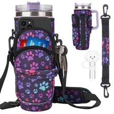 Water Bottle Holder Carrier Bag with Large Phone Pocket,Neoprene Water Bottle...