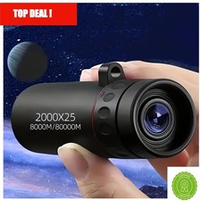 HD Monocular Telescope 2000X25 Compact Portable for Hiking Camping Bird Watching