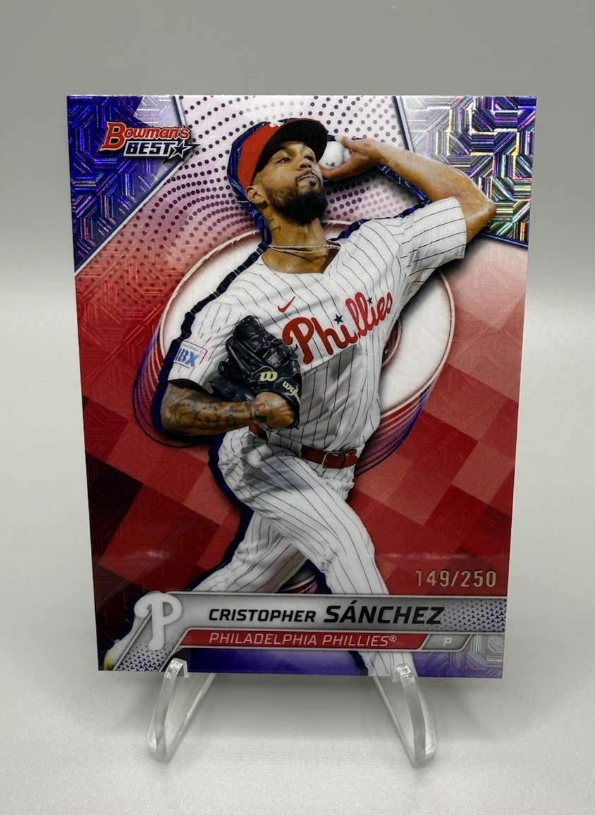 2025 Bowman's Best - Cristopher Sanchez #67 Purple Mojo Refractor /250