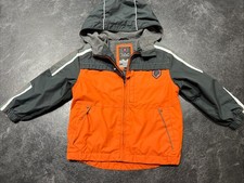 Protection System Boys Winter Jacket Hooded Coat Orange Gray Fleece Line Size 4