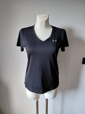 Under Armour Womens Shirt Size S Black HeatGear Sports Shirt Training Gym Fitness