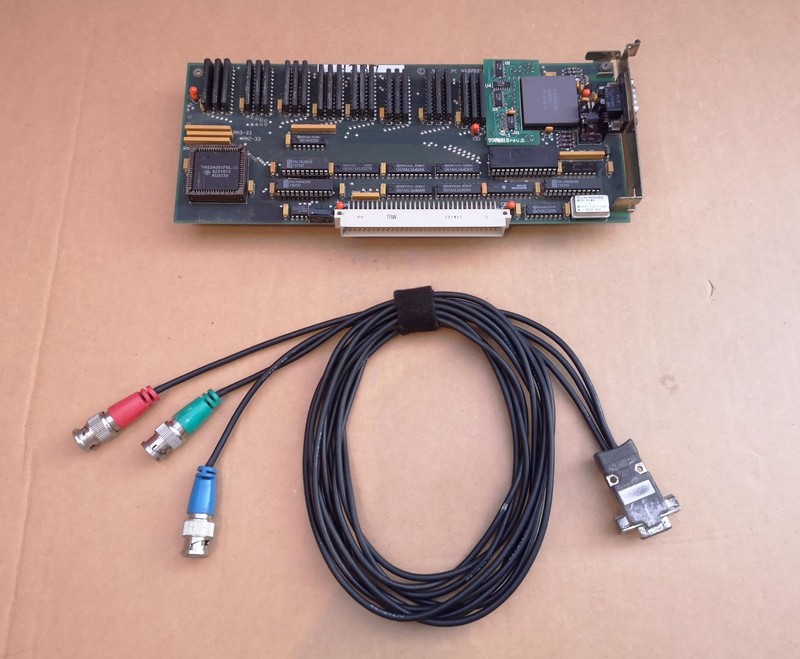 RARE 1987 PCPC HighEnd NuBus RGB Color Video Card For Apple Macintosh II w/Cable