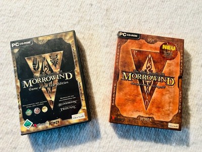 The Elder Scrolls III: Morrowind + Tribunal + Bloodmoon PC CD-ROM Set komplett
