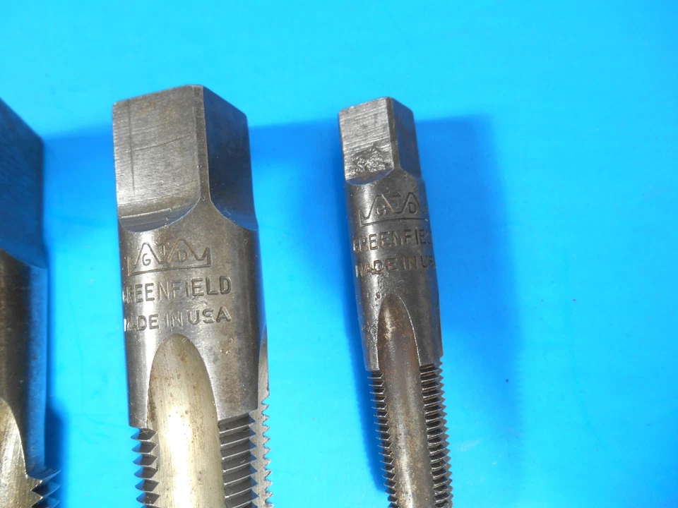 Lot of 3 Greenfield Pipe Taps 3/4-14, 3/8-18, 1/8-27 NPT - Image 4 of 4