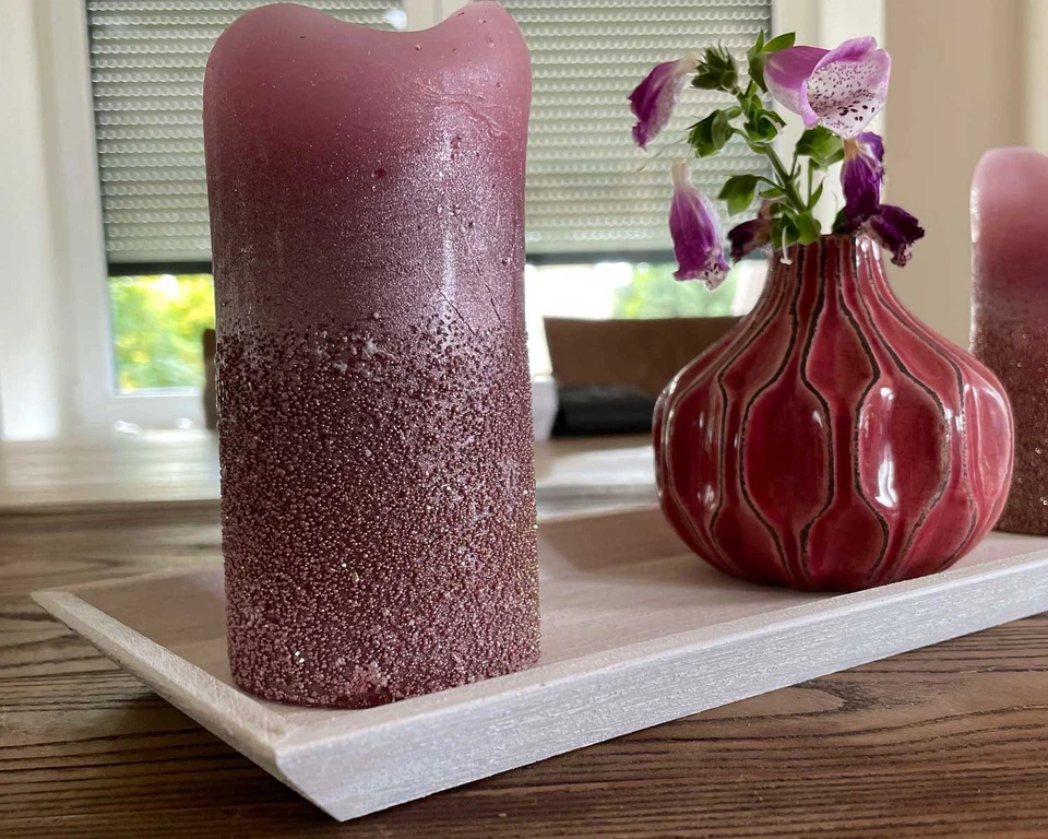 Design Holz Deko-Tablett 30-55cm Sylt Kerzen-Tablett Teelichthalter Kerzenteller - Bild 4 von 4