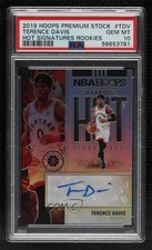 2019-20 Panini NBA Hoops Premium Stock Terence Davis PSA 10 GEM MT Auto 1o93