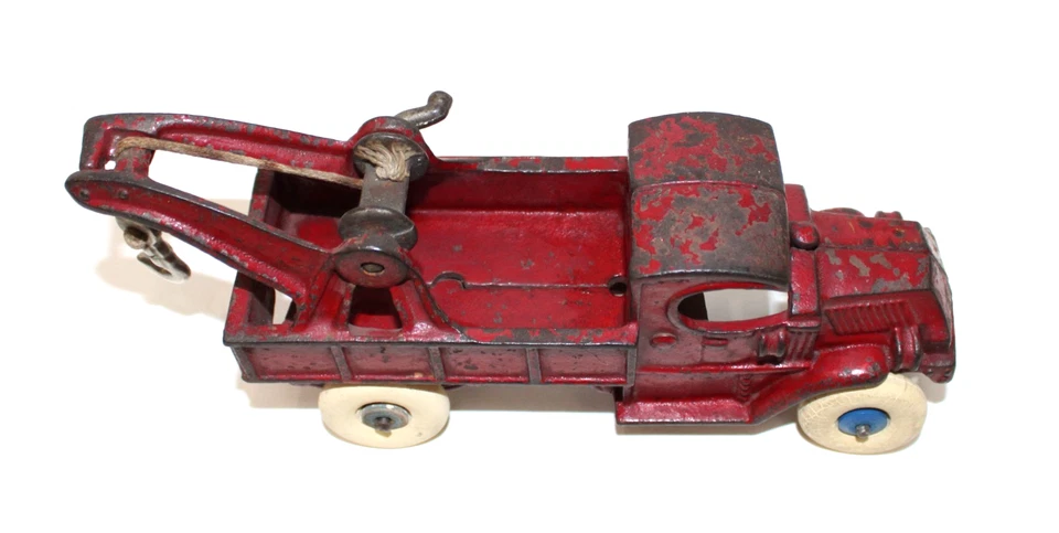 Champion Hierro Fundido Mack Bulldog Grúa Rojo 8 1/2" Años 20 Original Preguerra Foto 4 de 4
