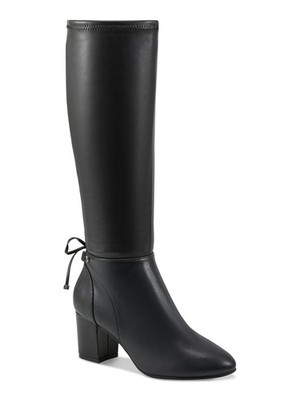 Charter Club Womens Mayviss Faux Leather Mid-Calf Boots Black 10 Medium (B,M)