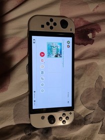 Nintendo Switch OLED Model HEG-001 Handheld Console - 64GB - White w/Zelda Case!