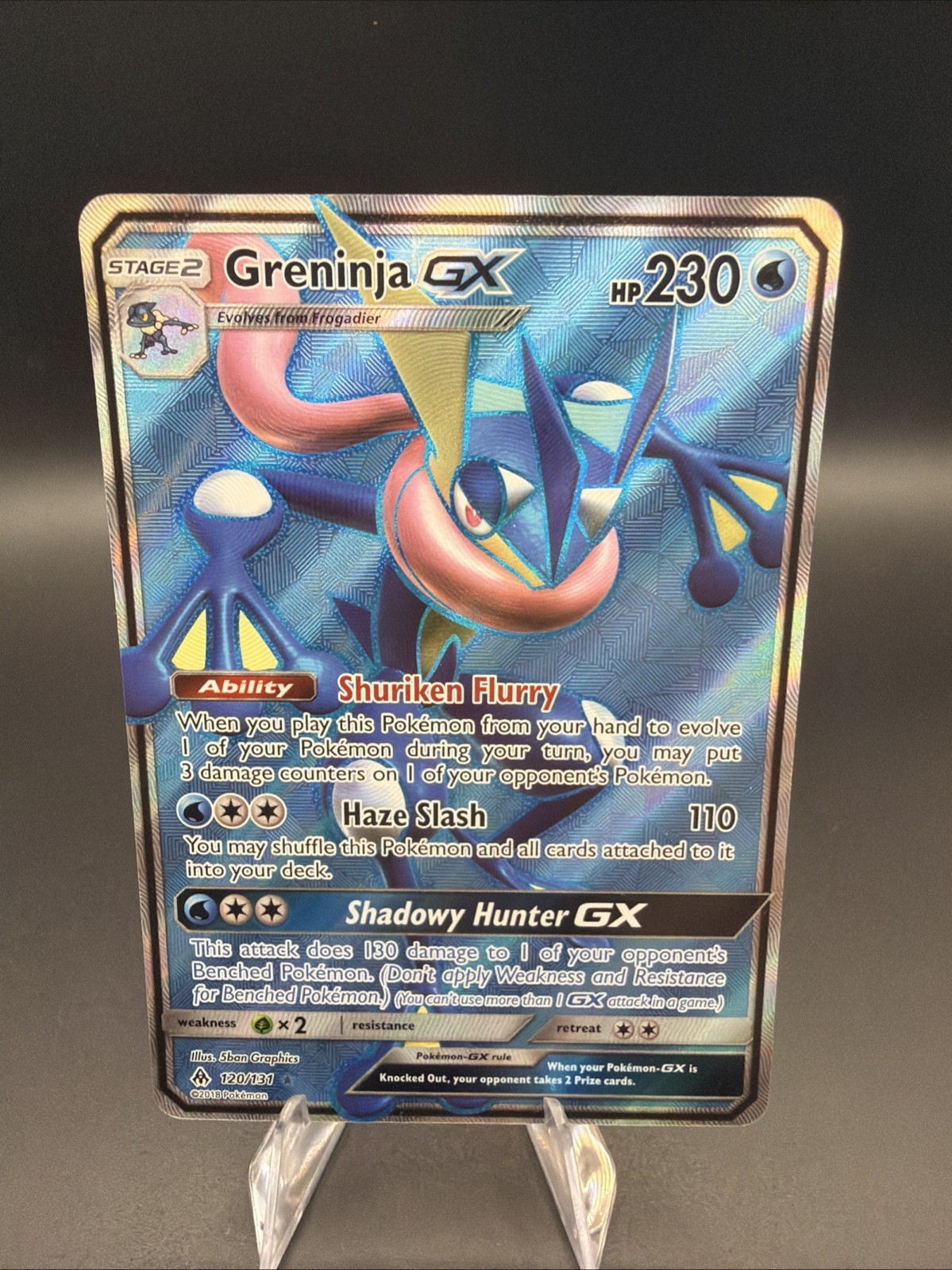 Pokemon Greninja GX (Full Art) 120/131 | Sm-Forbidden Light NM