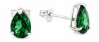 GENUINE 2.34 Cts TSAVORITE STUD EARRINGS 14K WHITE GOLD - Free Appraisal Service — photo 2