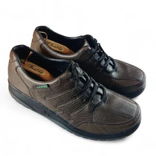 SANO by MEPHISTO Men's Size 11 Shoes Brown Leather Cushioned Walking Comfort