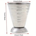 1pc Measuring Glass Cup Ounce Graduated Cocktail Drink Measure Tool