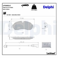 Bremsbelagsatz Scheibenbremse Delphi LP3682LC FüR Ford Transit V363 FCD FDD FED