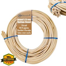 5.75mm Round Reed Coil 1 Pound Basket Weaving Rattan