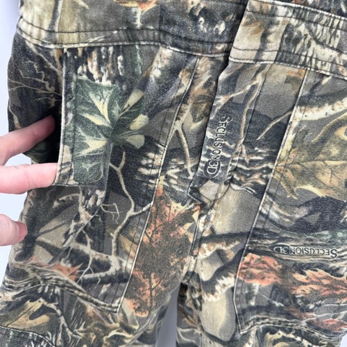 Cabellas Coveralls Youth 6 Seclusion 3D Camo Zip Up Long Sleeve Outdoor Hunting - Picture 9 of 10