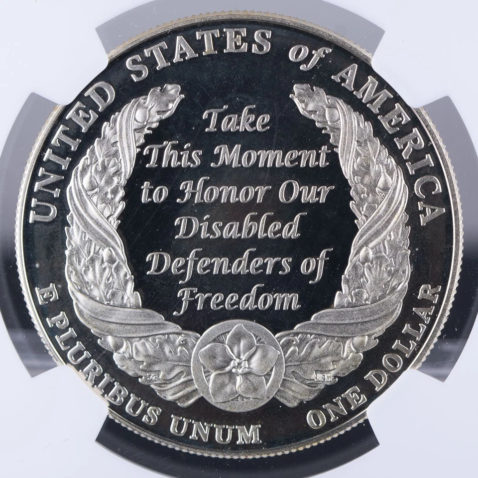 Certified 2010-W Silver $1 NGC PF69 Ultra Cameo Disabled Veterans - Image 4 of 4