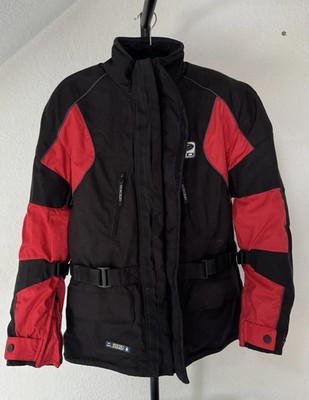 Damen Motorrad Jacke Marke AXO Gr. L  Schwarz/Rot herausnehmbares Innenfutter