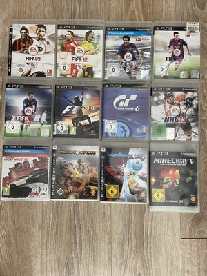 PS3 Spielepaket PAL: FIFA 09/12/13/15/16, GT6, Minecraft, F1 2010 u.a.