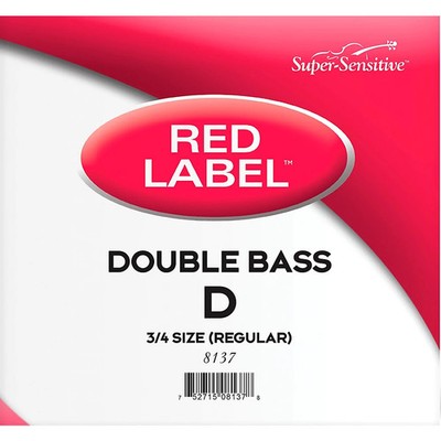 Super Sensitive Red Label Series Double Bass D String 34 Size, Medium