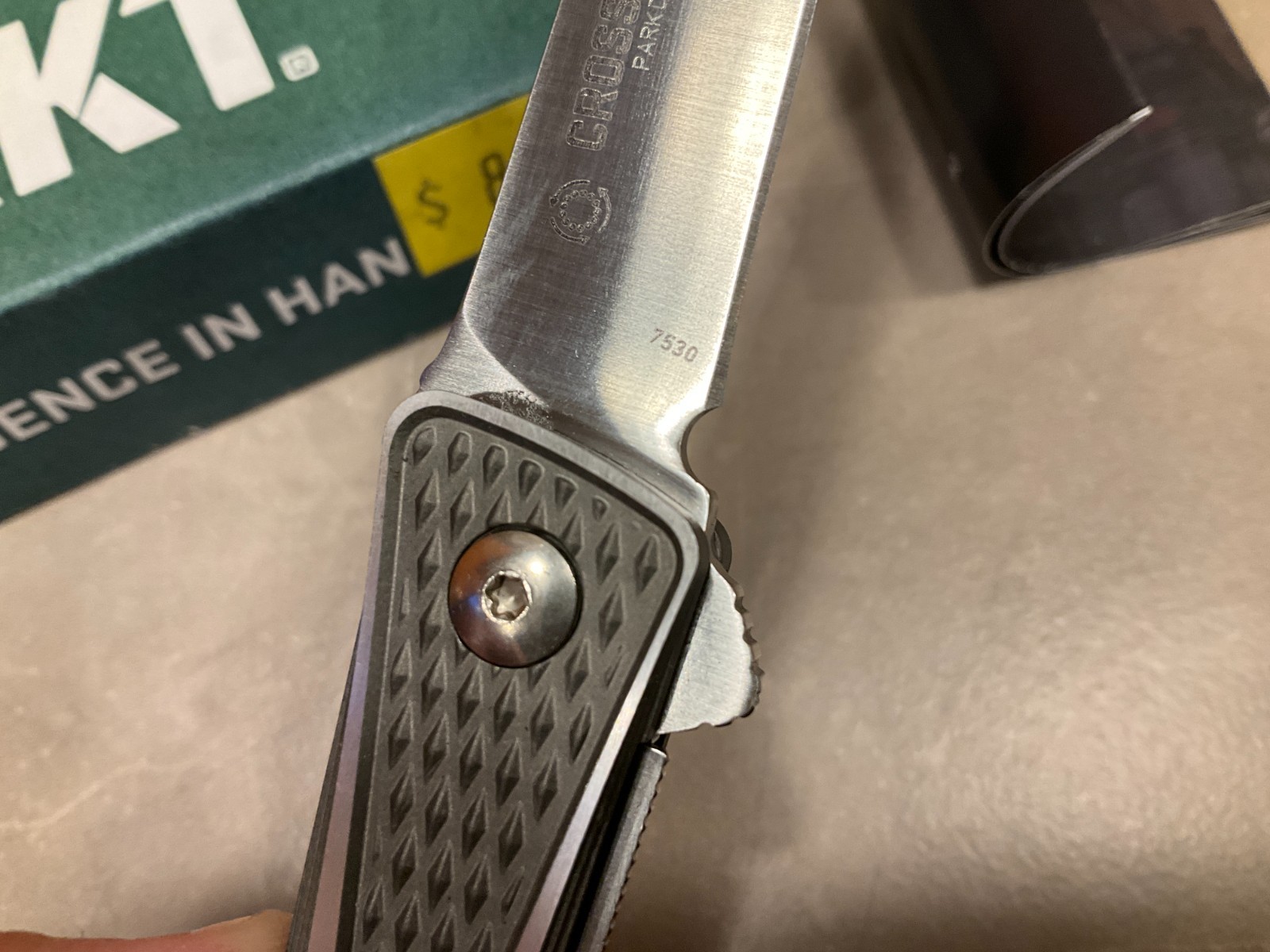 CRKT  7530 CROSSBONES Park Design Assisted Opener Pocket Knife  New in Box