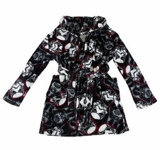 Star Wars Stormtrooper Fleece Robe Kids Size 6 Darth Vader Belted Plush Bathrobe