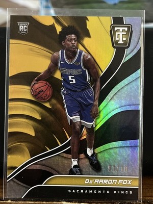 2017-18 Panini Totally Certified Rookie Gold /199 De'Aaron Fox #105 Kings RC