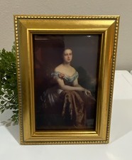 Vtg Gold Speckled Beaded Edge Wide Width Picture Photo Frame 4  X 6  