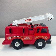 1999 VTG Tonka Fire Dept No 5 Ladder Truck Red Plastic Toy Fire Engine Hasbro