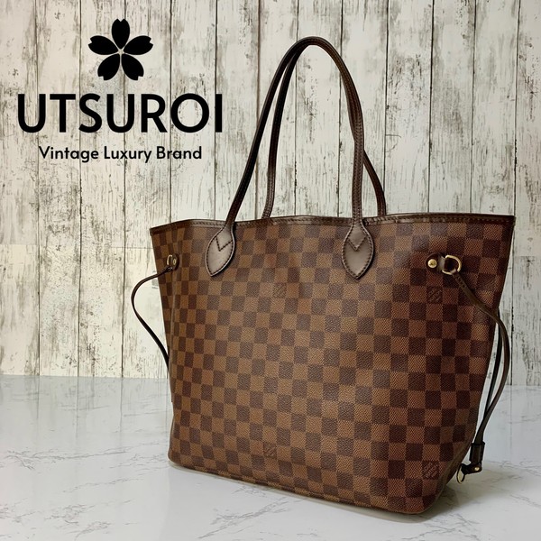 LOUIS VUITTON Neverfull MM Damier shoulder Tote Bag Brown Auth【Condition:Good】
