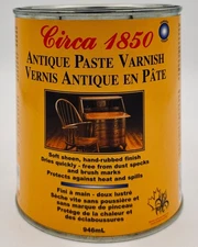 Circa 1850 Antique Paste Varnish soft sheen  Hand rubbed finish dries quickly
