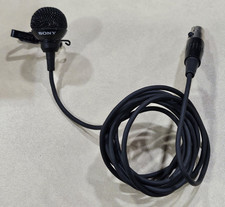 Vintage Sony ECM-55BPT Condenser Microphone w/AD-R55B Lavalier Windscreen XLR