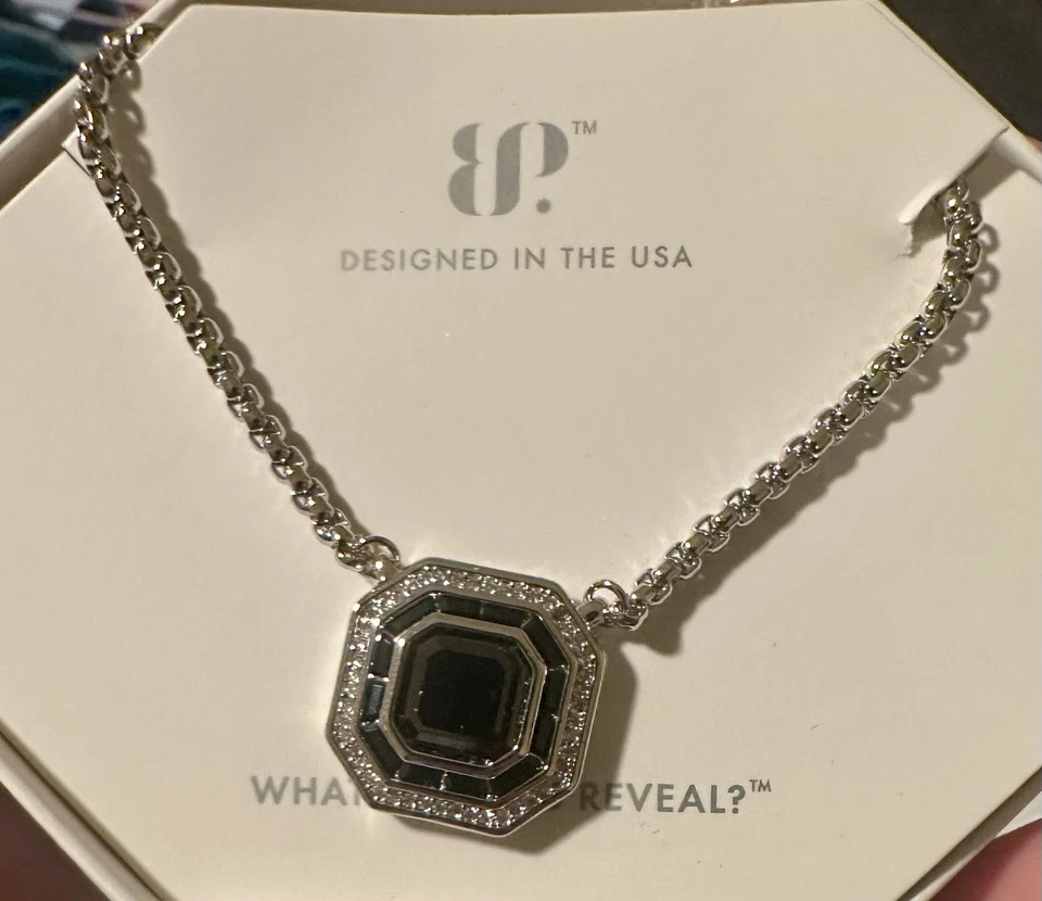 Bomb Party NK58025 Cradled Fire Black Onyx circonita cúbica chapado en rodio Foto 2 de 3