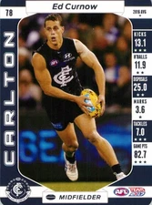 2017 Carlton Blues AFL TeamCoach Card - Ed Curnow