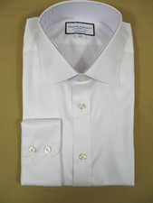 -NWT Charles Tyrwhitt Egyptian Cotton Stripe Slim Fit Long Sleeve Shirt 17/34 in