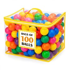 Ball Pit Balls for Toddlers: 100 Colorful Non-Toxic Balls   BPA-Free, Phthala...