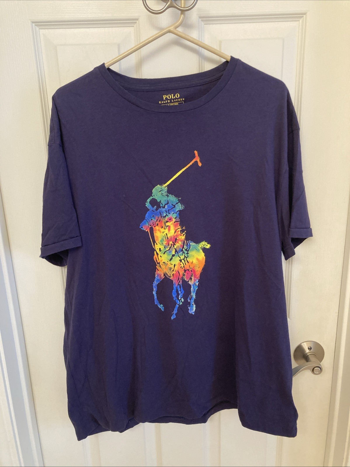 Polo uomo Ralph Lauren Rainbow Pony maglietta vestibilità classica taglia large usata in ottime condizioni