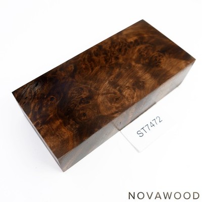WALNUSS WURZEL MASER BLOCK STABILISIERT HOLZ HANDLE WALNUT BURL ST7472