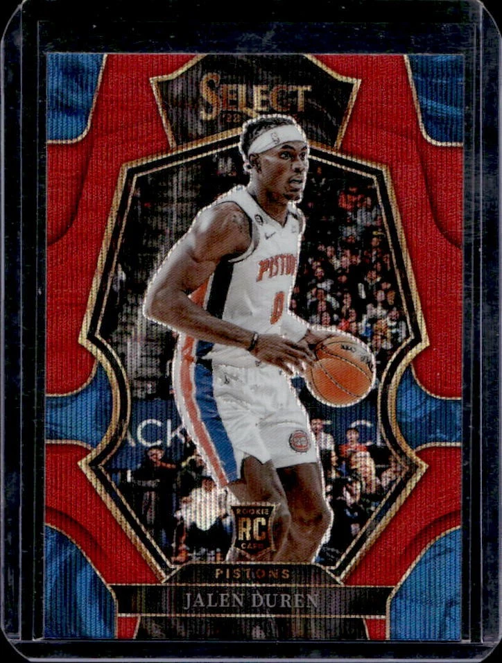 2022-23 Select Jalen Duren RC Red Wave Prizm Rookie Premier #176 Pistons