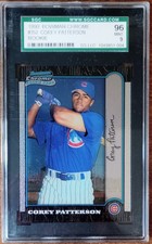 Corey Patterson 1999 Bowman Chrome #352 SGC Mint 9 Rookie Card RC. rookie card picture