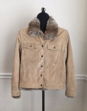 Leather Fur Lined Wilsons Maxima Womens Suede...