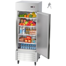 Uimoso Commercial Upright Refrigerator 22 Cu.ft with Single Door and 4 Shelves