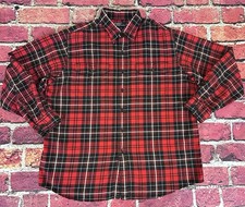 Vintage Polo Ralph Lauren Men's Western Flannel Tartan Plaid Large Shirt
