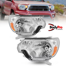 For 2012-2015 Toyota Tacoma Headlight Clear Headlamp Housing Chrome Leftright For 2012-2015 Toyota Tacoma Headlight Clear Headlamp Housing Chrome Leftright