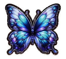 5 Pc - Butterfly - Acrylic Flatback Charms - For Badge Reels - DIY Crafts